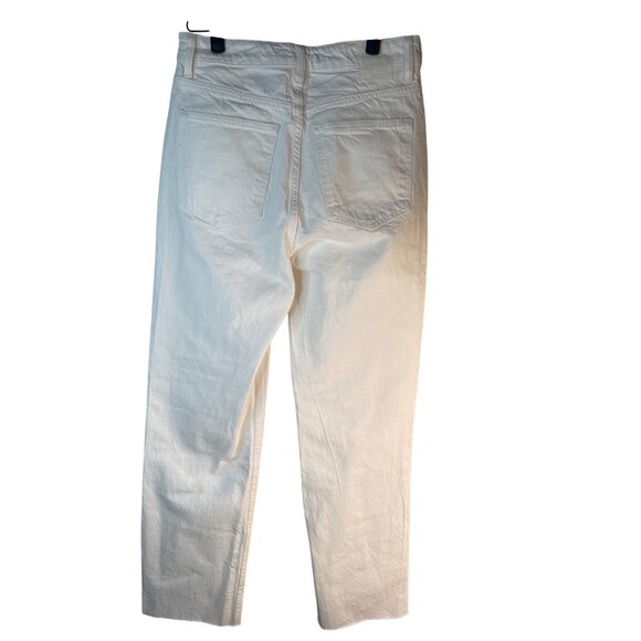 2/$30 ZARA Size 6 White Straight Leg Jeans - Picture 2 of 12